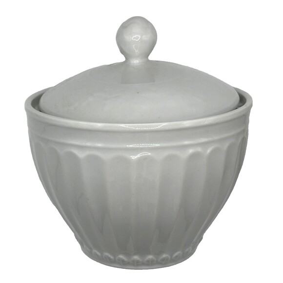 Coventry Fine Porcelain Parthenon Sugar Bowl w/ Lid & Coffee Mug Set White - Picture 5 of 15